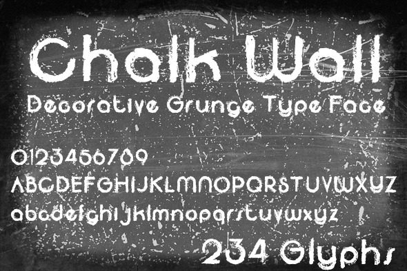Chalk Wall - Grunge Decorative