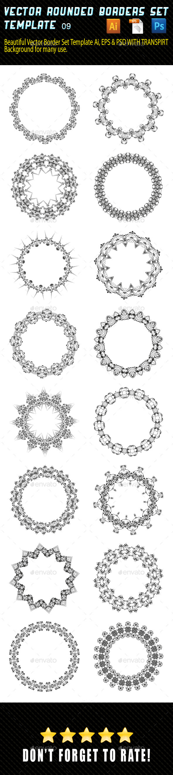 Rounded Borders Set - Borders Decorative