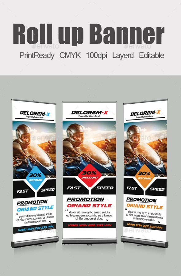 Roll Up Business Banners Template - Signage Print Templates