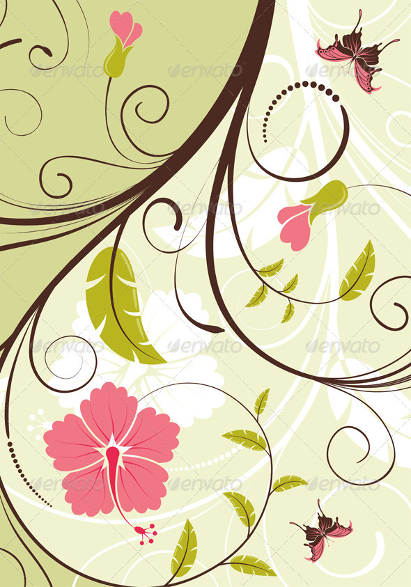 Flower Frame - Flourishes / Swirls Decorative