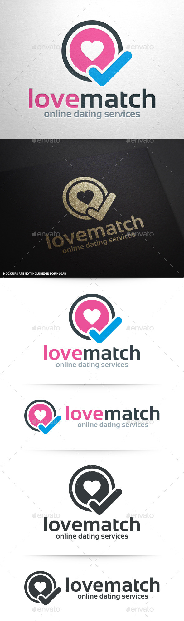 Love Match Logo Template - Symbols Logo Templates
