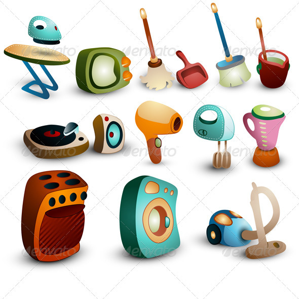 Retro Household Icons - Retro Technology