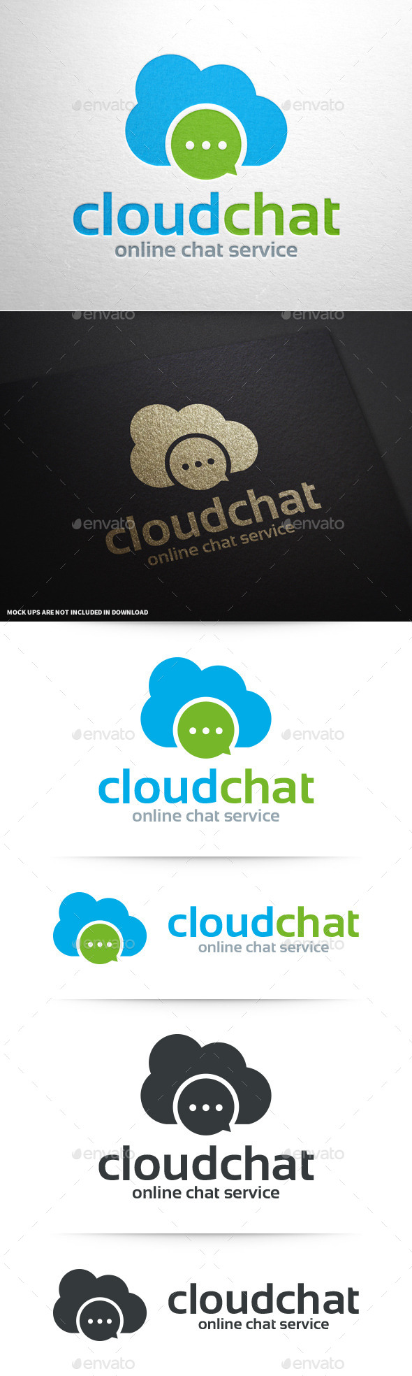 Cloud Chat Logo Template - Symbols Logo Templates