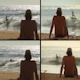 Guy Watching The Surfers In The Sea - VideoHive Item for Sale