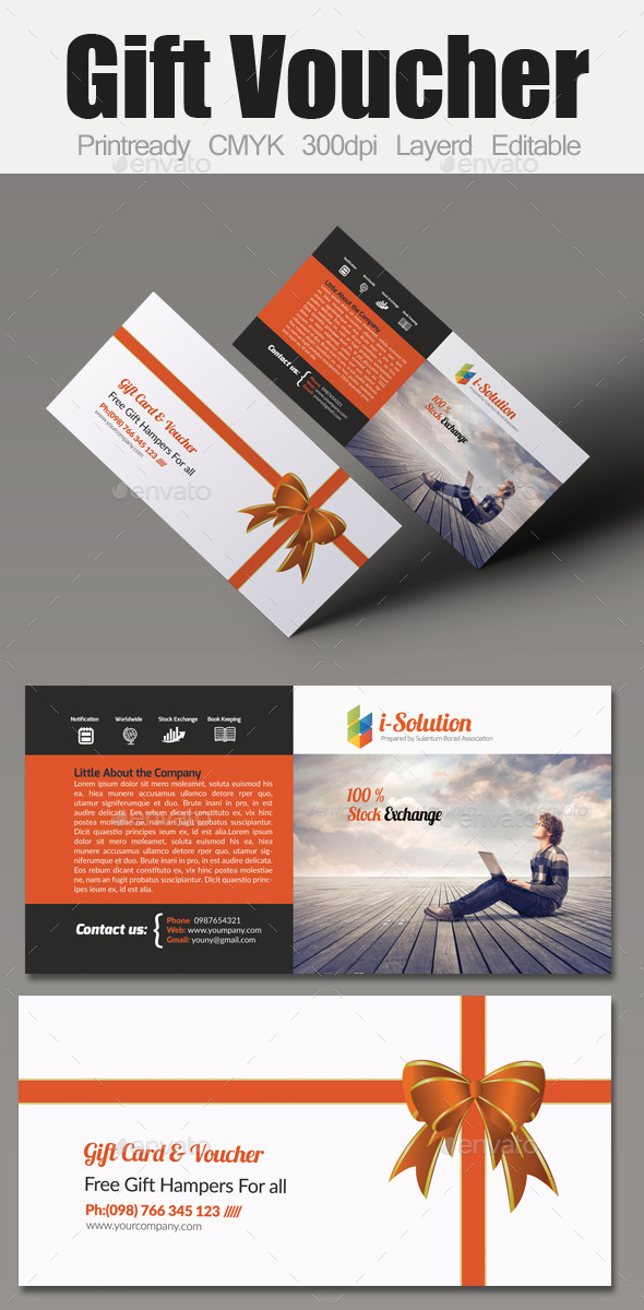 Multi Use Business Gift Voucher - Cards & Invites Print Templates