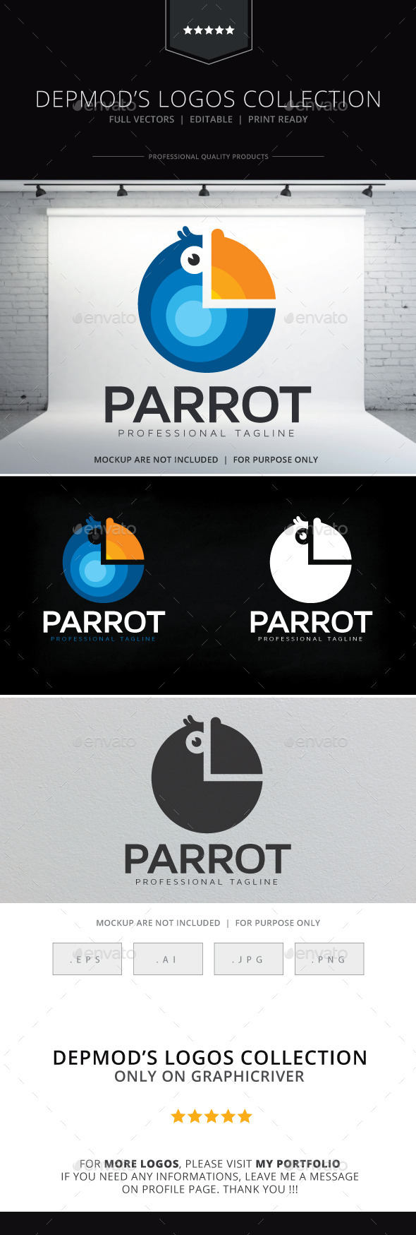 Parrot Logo - Animals Logo Templates