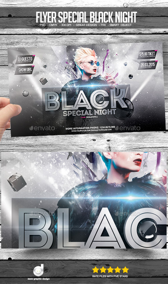 Flyer Special Black Night - Clubs & Parties Events