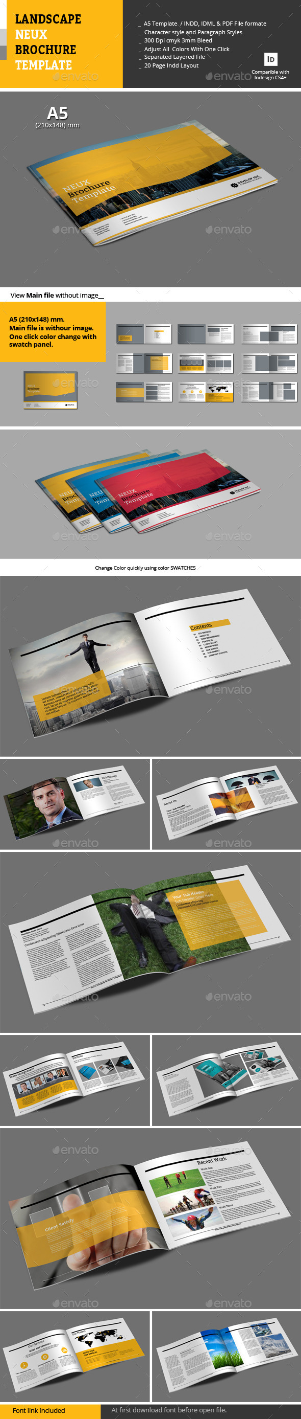 Landscape Neux Brochure Template - Corporate Brochures