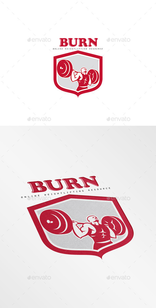 Burn Weightlifting Online Resource Logo - Humans Logo Templates