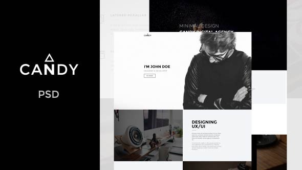 Candy | One Page PSD