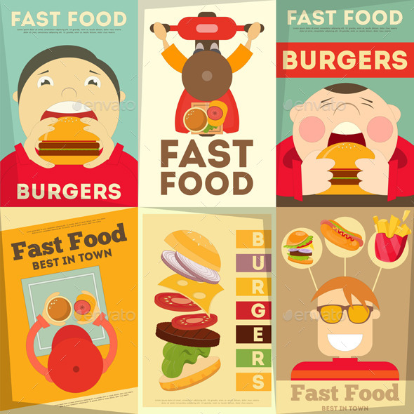 Fast Food Posters - Food Objects