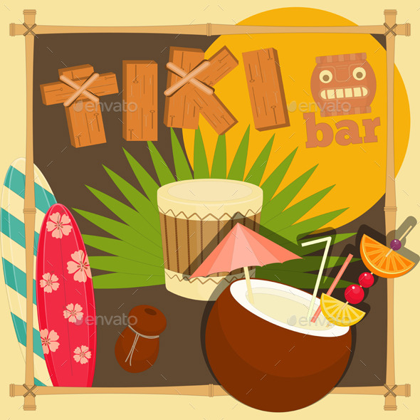 Tiki Bar Hawaii - Travel Conceptual