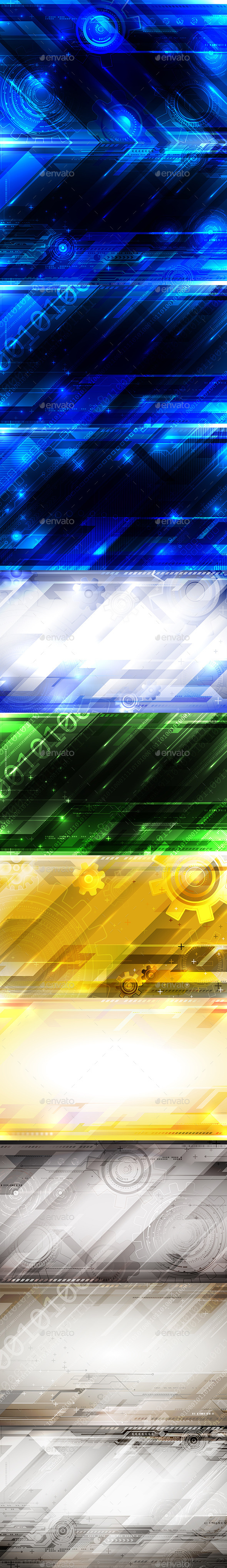 Tech Abstract Pack - Backgrounds Decorative