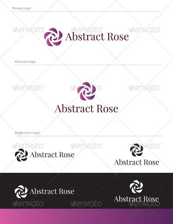 Abstract Rose Logo Design - NAT-003 - Abstract Logo Templates