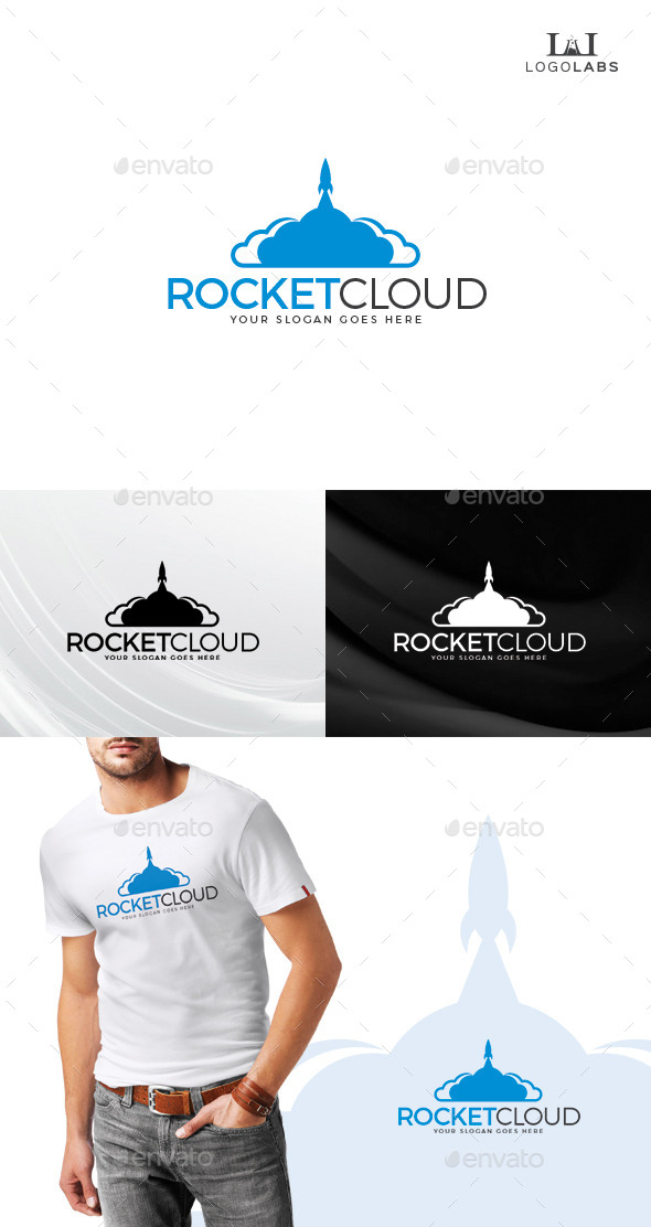 Rocket Cloud Logo - Objects Logo Templates