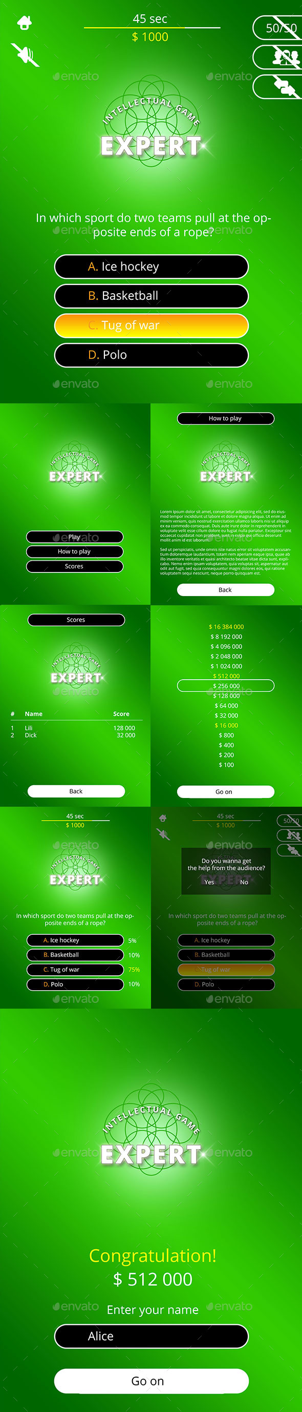 Expert Intellectual Game - Game Kits Game Assets