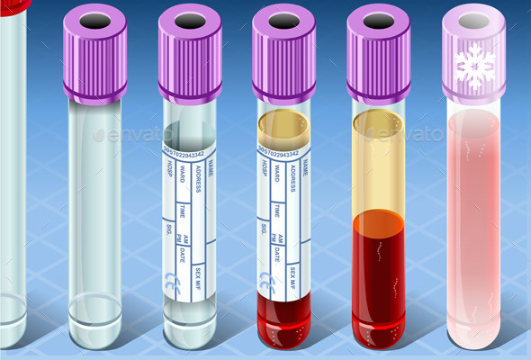 Isometric Biochemistry Test Complete Set - Health/Medicine Conceptual