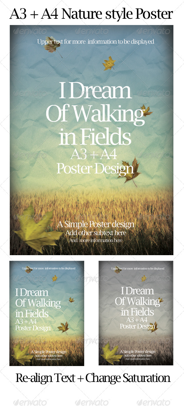 Nature/ Autumn Style Poster - Miscellaneous Print Templates