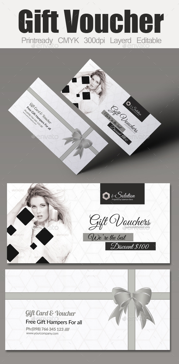 Multi Use Business Gift Voucher - Cards & Invites Print Templates