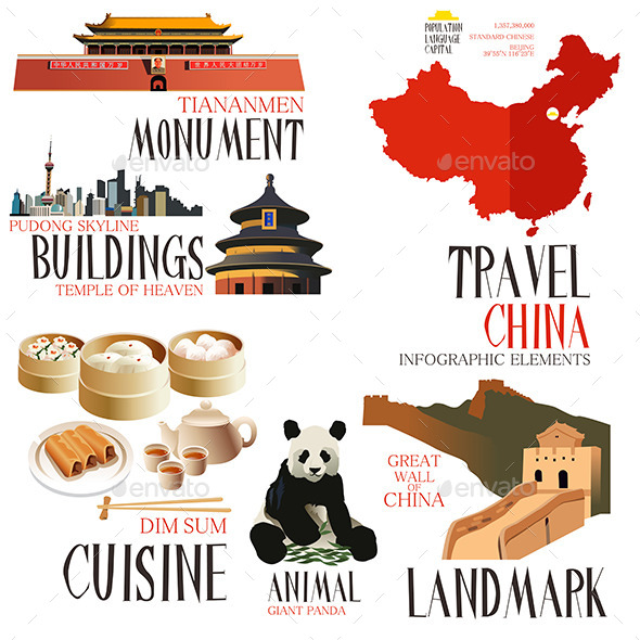 Infographic Elements for Traveling to China - Travel Conceptual