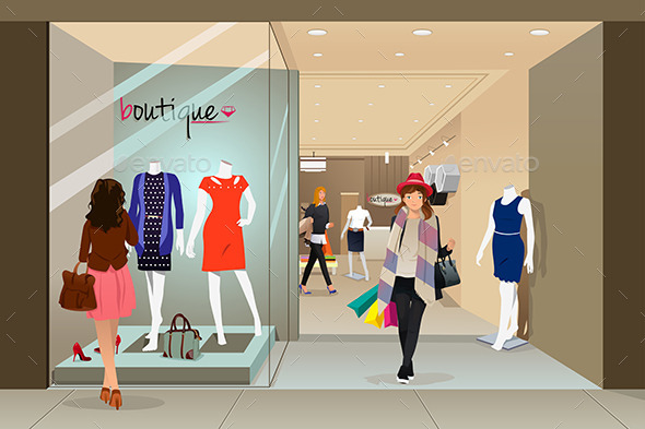 Woman Shopping in a Mall - Commercial / Shopping Conceptual