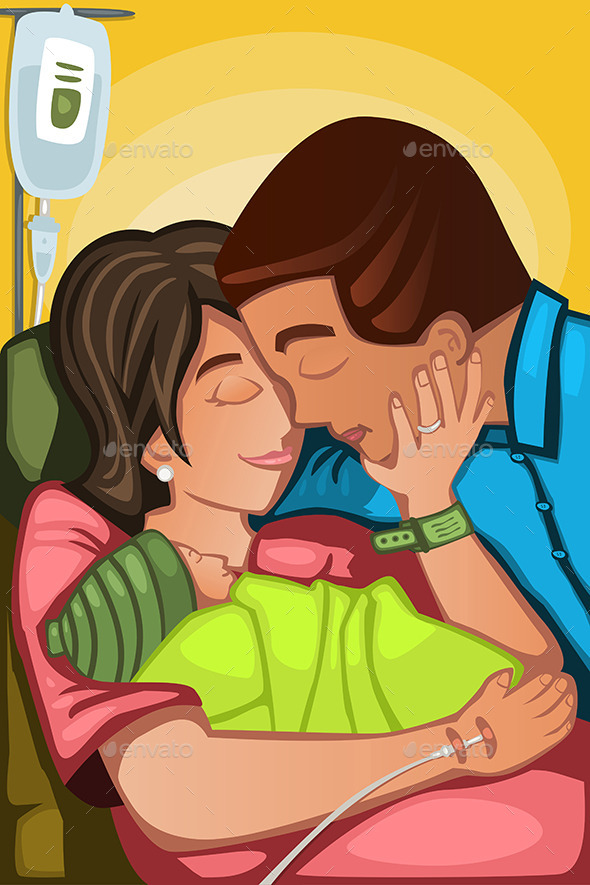 Couple Having a Newborn Baby - People Characters