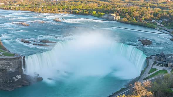 Niagara Falls, Canada, Timelapse - The Horseshoe Falls from day to night