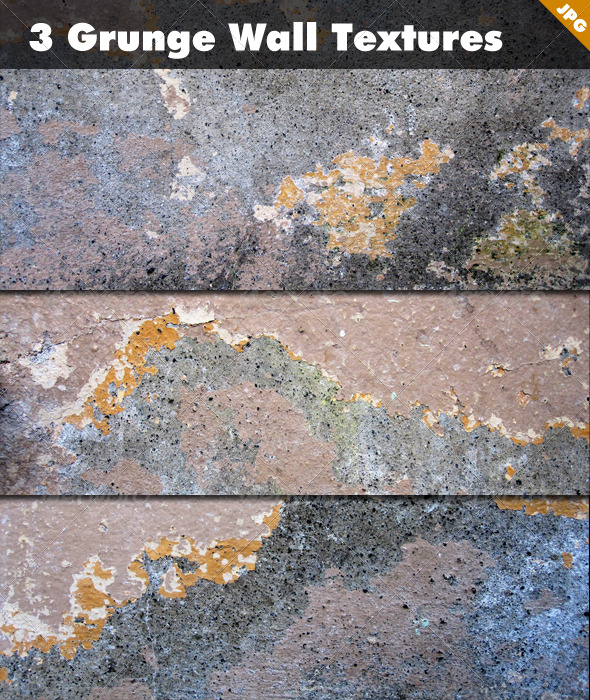 3 Grunge Wall Textures - Industrial / Grunge Textures