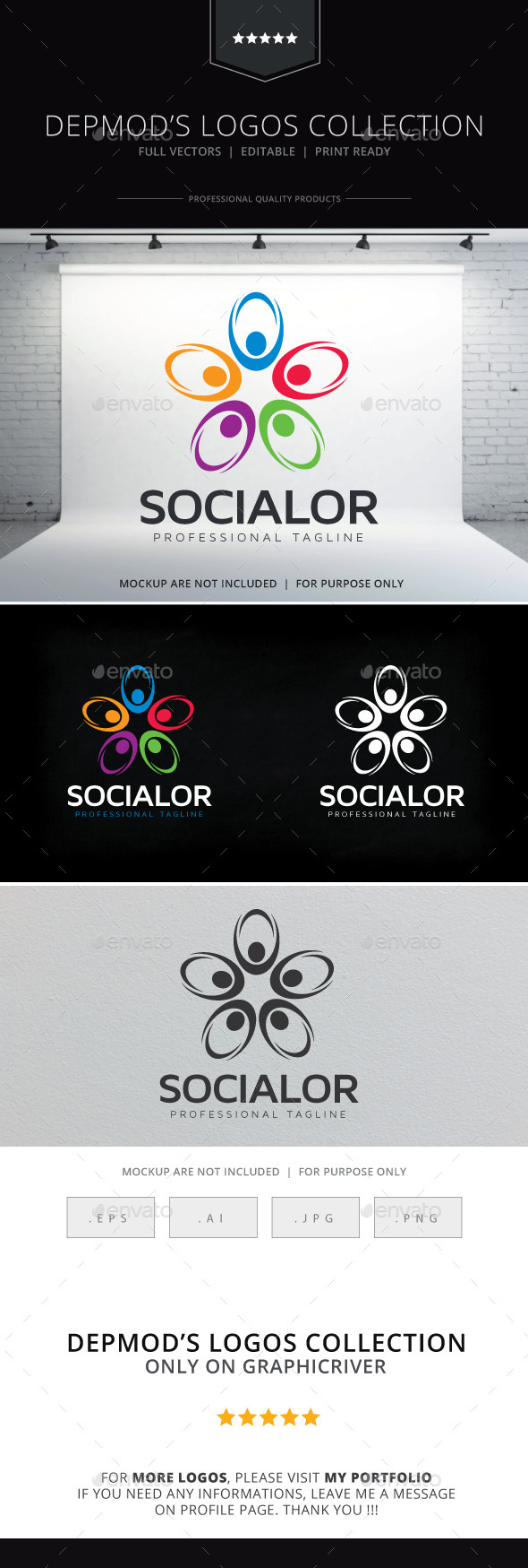 Socialor Logo - Abstract Logo Templates