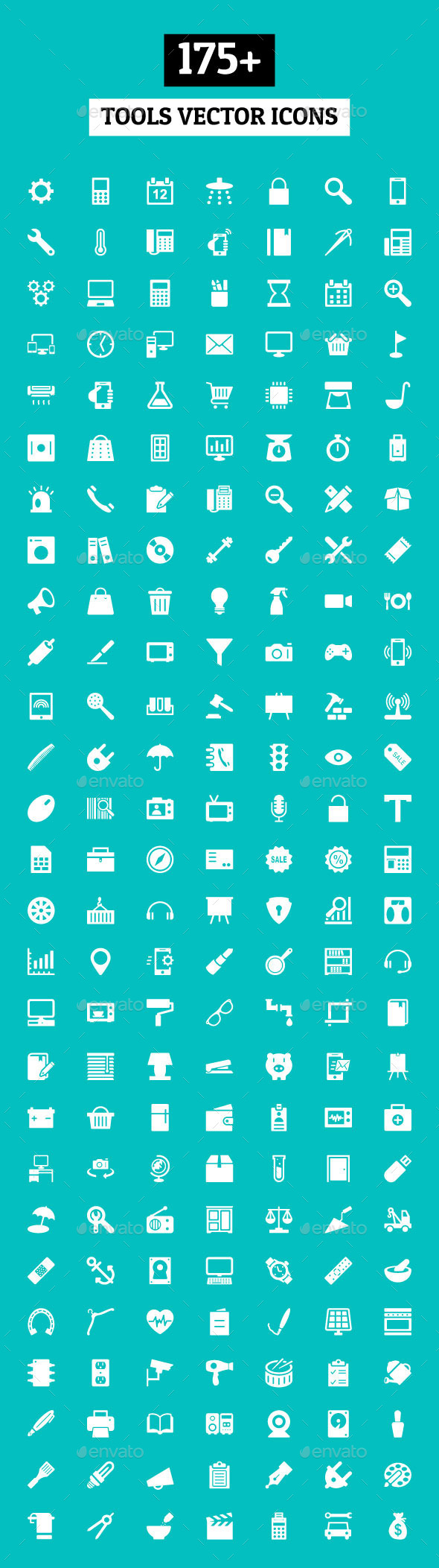 175+ Tools Vector Icons - Objects Icons