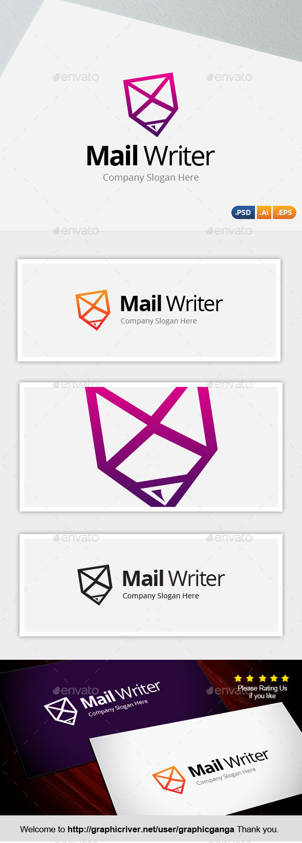 Mail Writer - Abstract Logo Templates