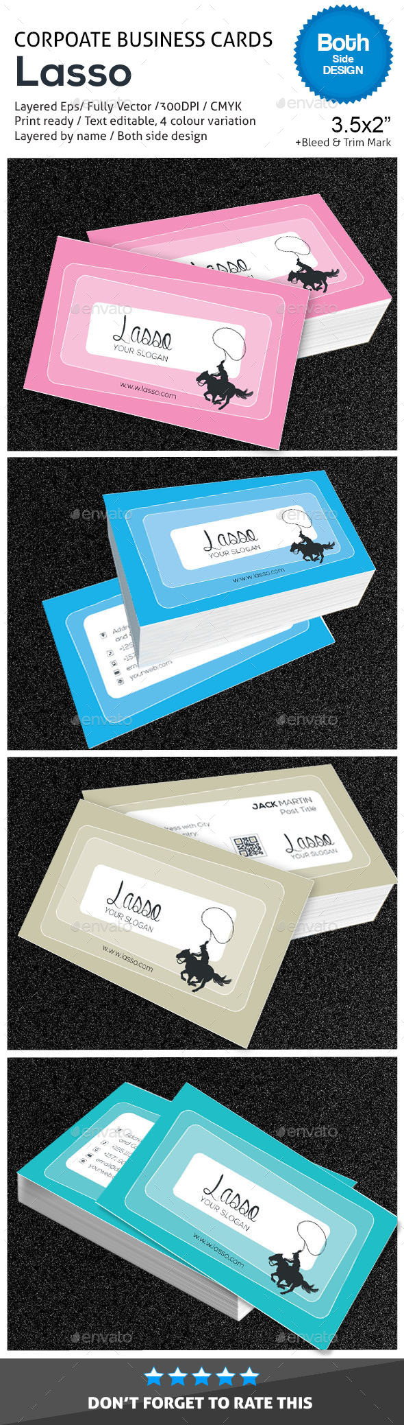 Lasso Corporate Business Cards - Corporate Business Cards