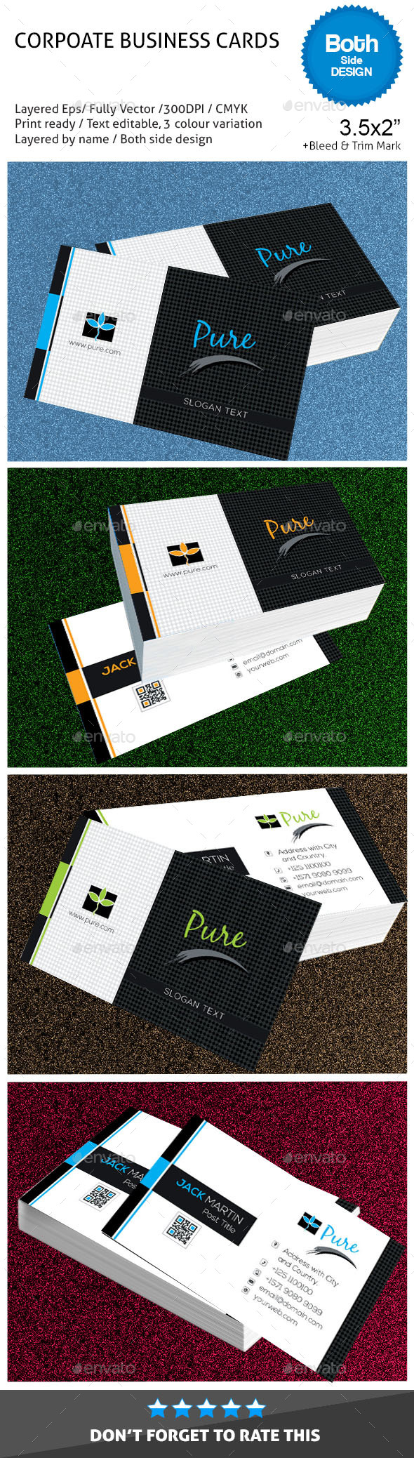 Pure Corporate Business Cards - Corporate Business Cards