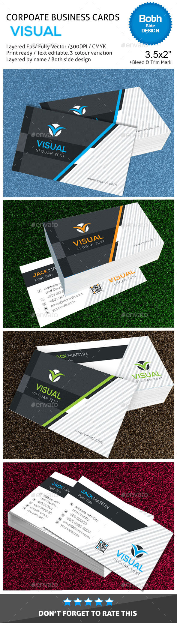 VISUAL Corporate Business Cards - Corporate Business Cards