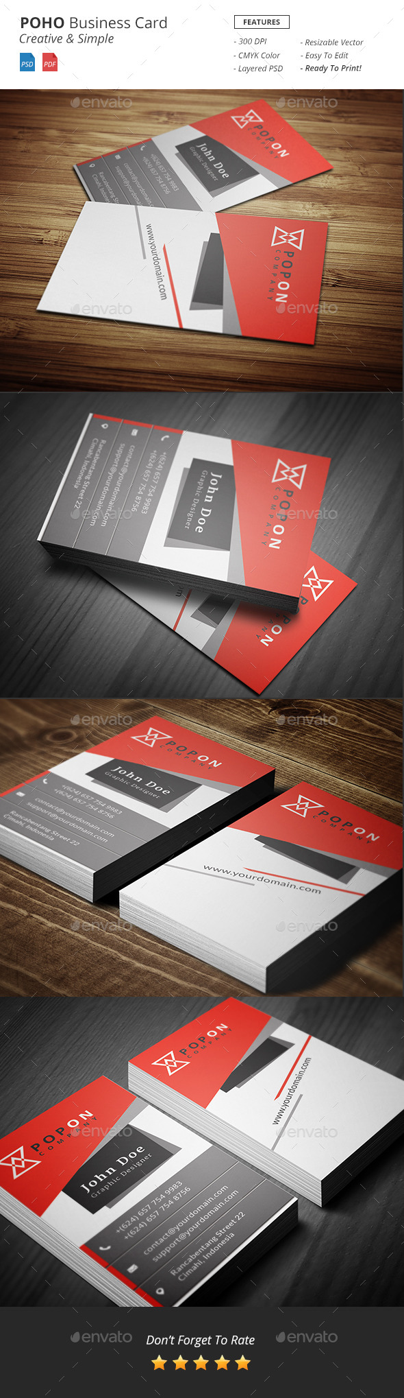 Poho - Bussiness Card Template - Corporate Business Cards