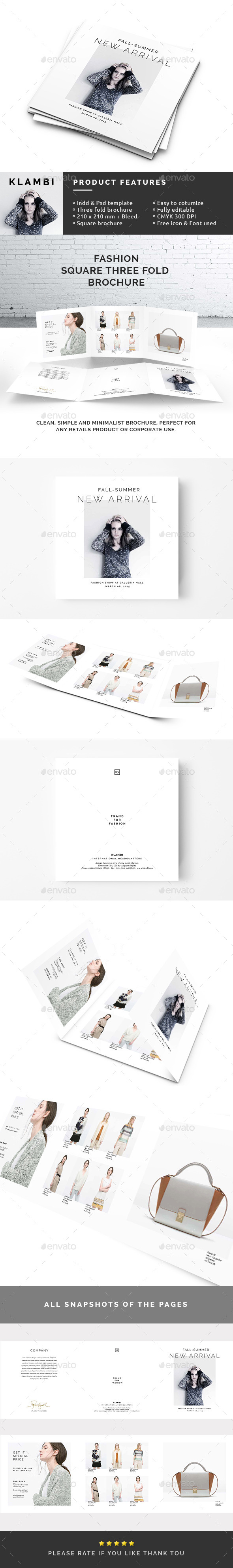 Square 3-Fold Fashion Brochure - Catalogs Brochures