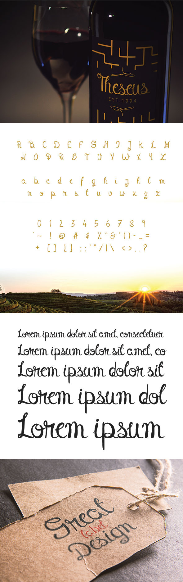 Theseus Font - Script Fonts