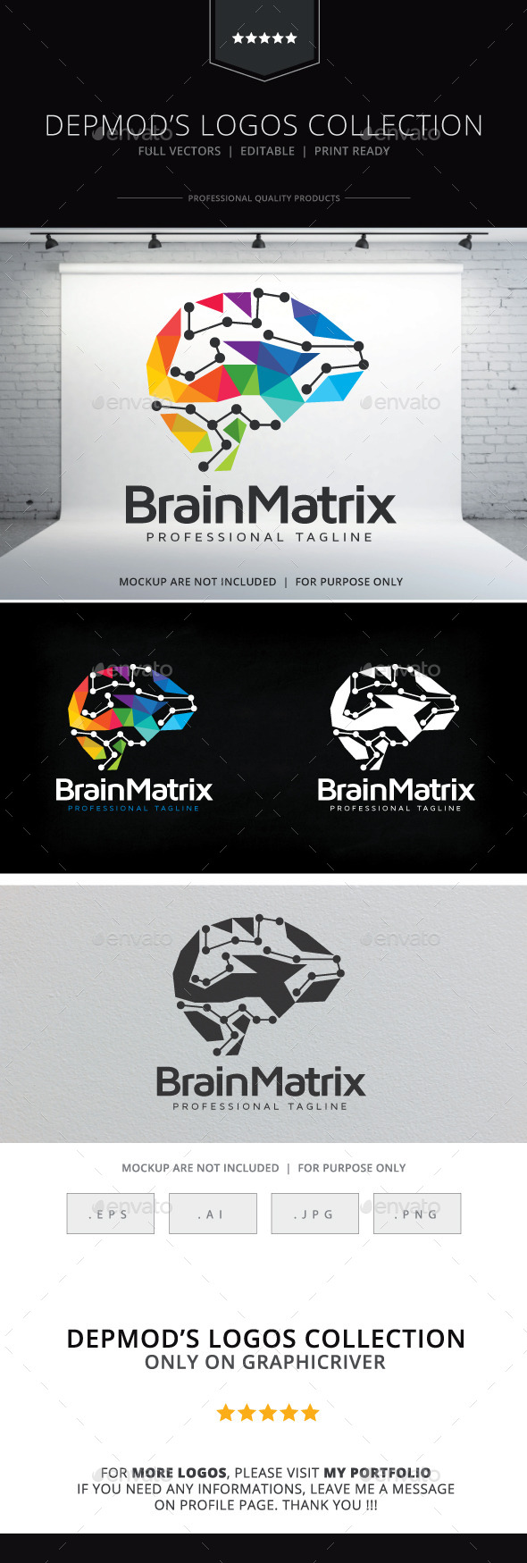 Brain Matrix Logo - Objects Logo Templates