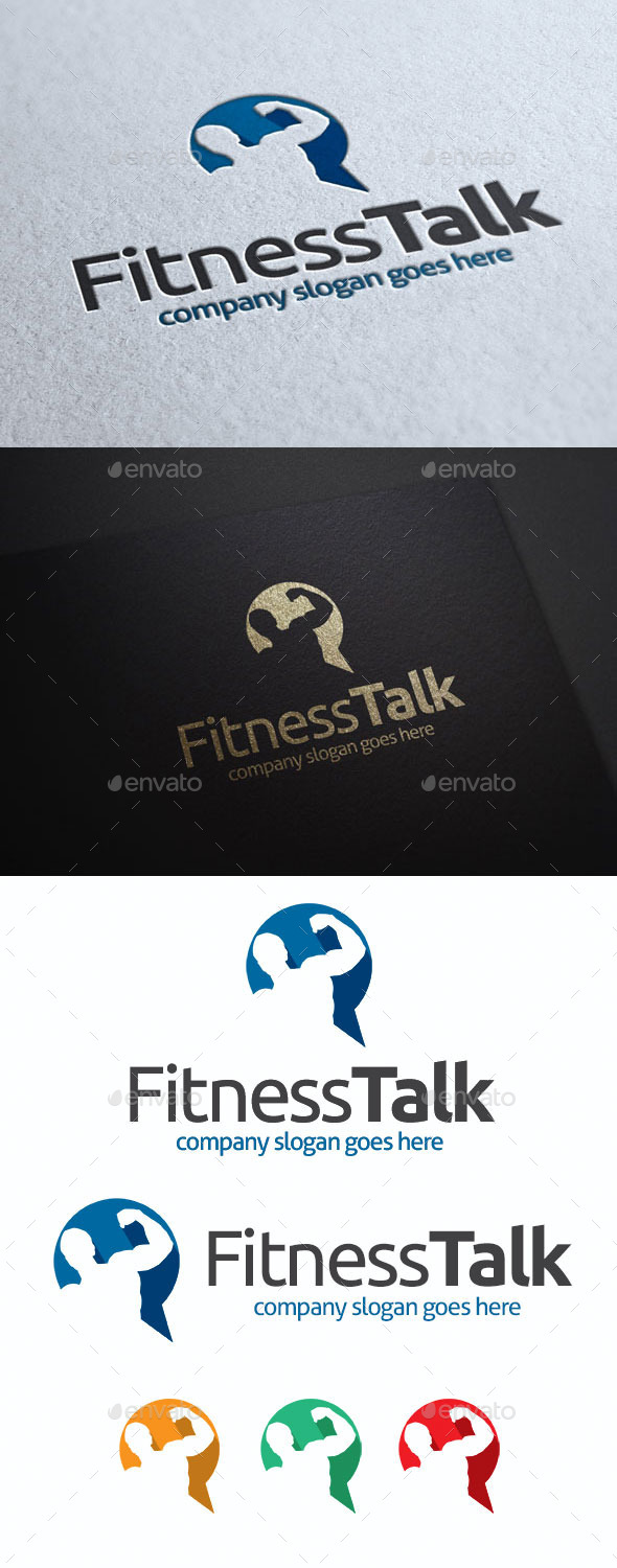 Fitness Talk Logo Template - Humans Logo Templates
