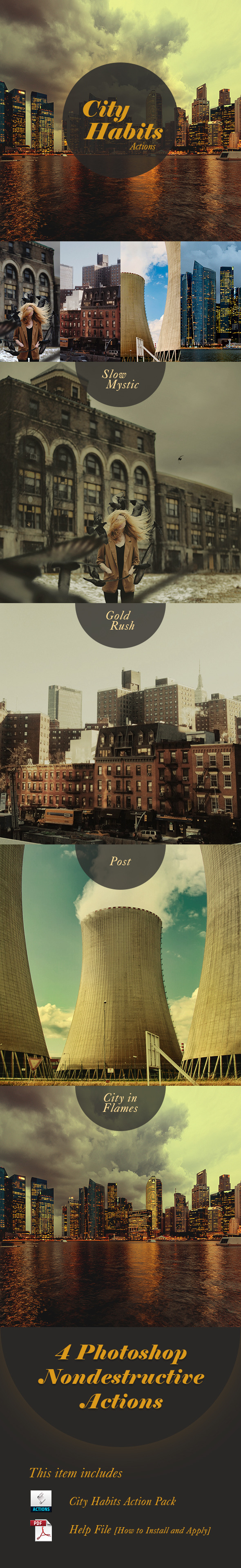 City Habits Actions - Photo Effects Actions