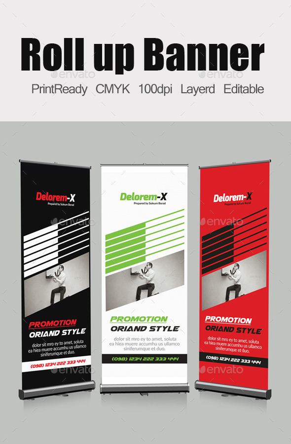 Roll Up Business Banners - Signage Print Templates
