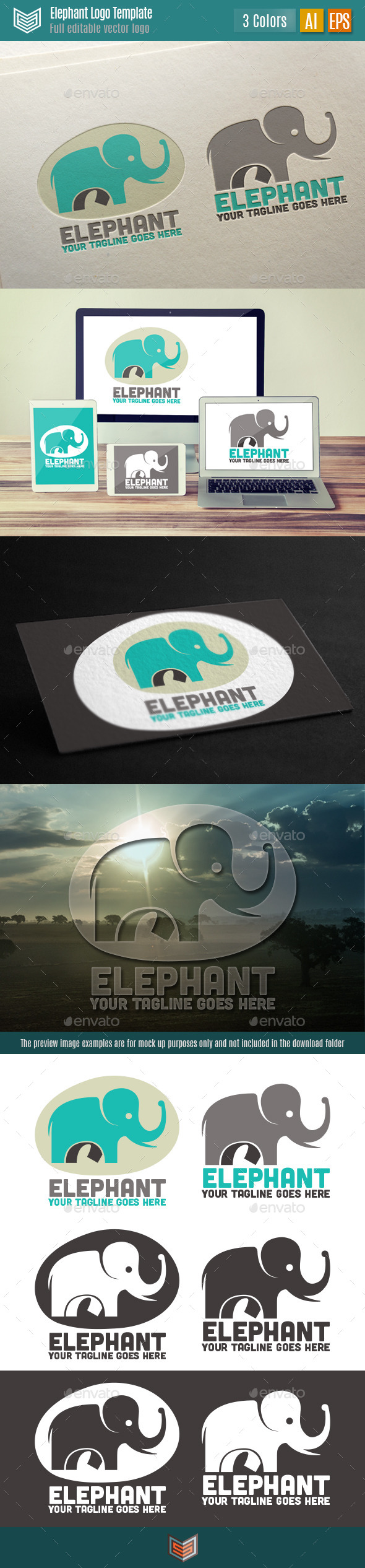 Elephant Logo - Animals Logo Templates