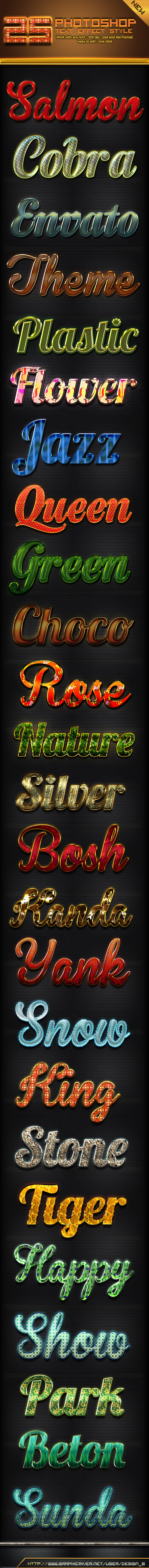 25 Photoshop Text Effect Styles - Text Effects Styles
