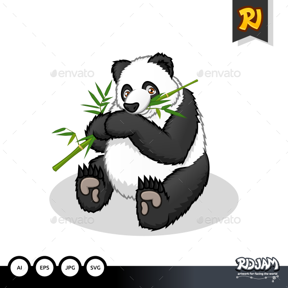 Giant Panda Cartoon - Animals Characters