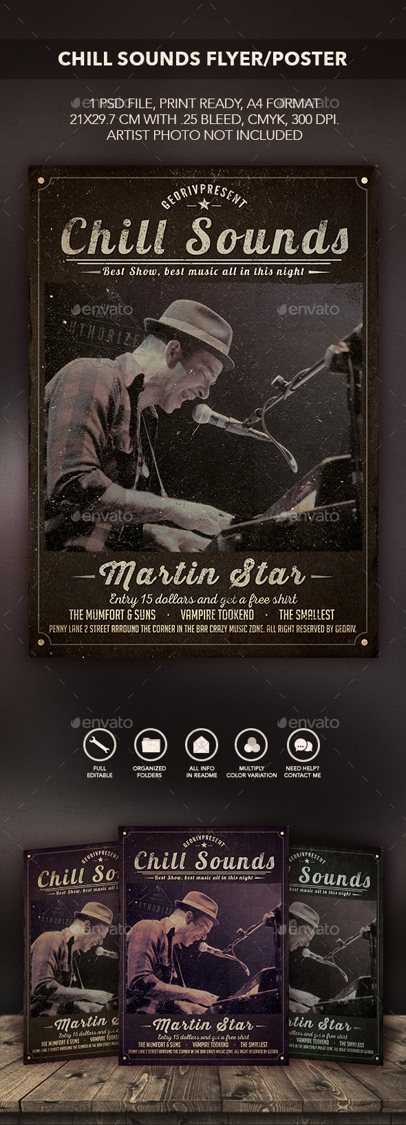 Chill Sounds Flyer Poster - Flyers Print Templates
