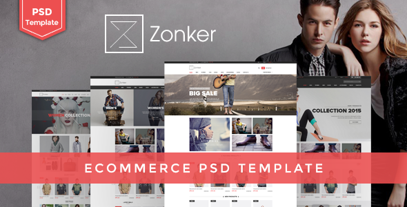 Zonker - Ecommerce PSD Template - Retail PSD Templates