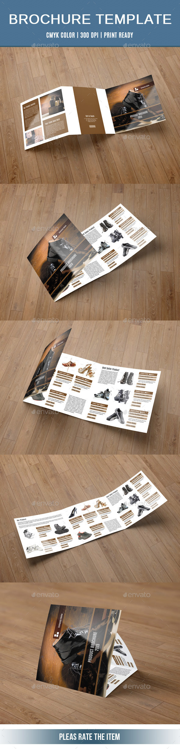 Square Trifold for Product Display-V61 - Corporate Brochures