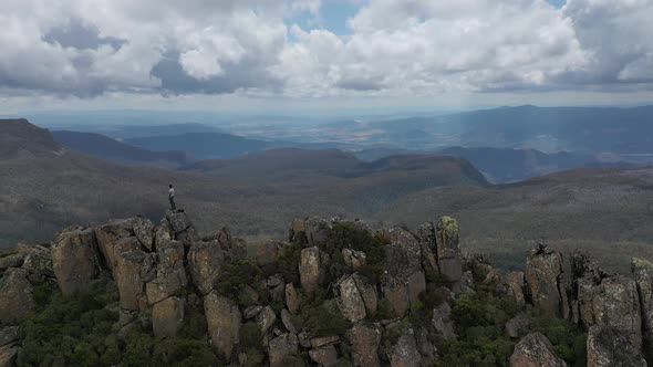 Trestle Mountain, Wellington Park, Tasmania, Australia 4K Aerial Drone