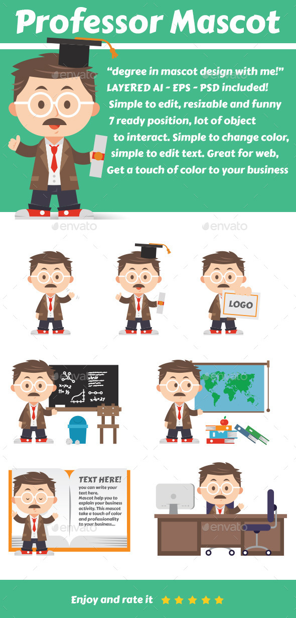Professor Mascot - People Characters