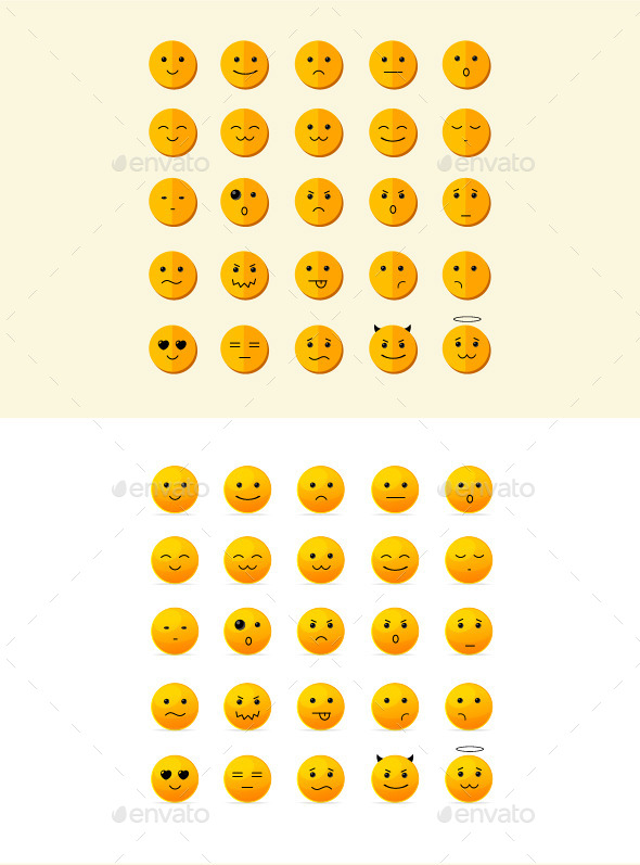Smile Icon Set - Web Technology